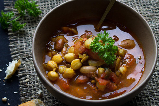 supă marocană de linte și năut - Harira