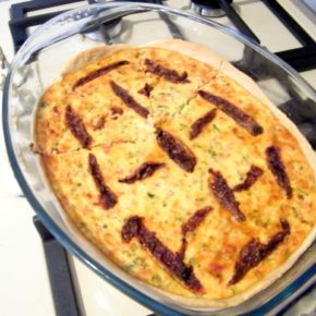 quiche cu brânză și legume